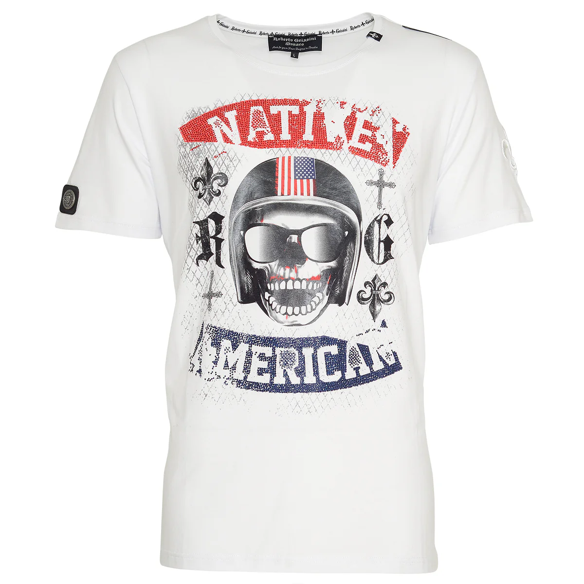 American Skull T-Shirt Weiß - Image 7