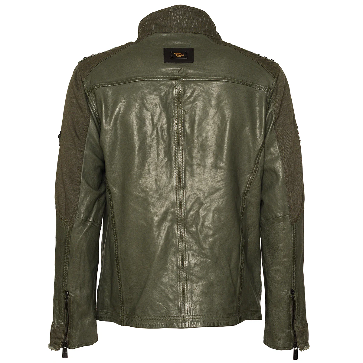 Sharok Lederjacke Khaki - Image 2