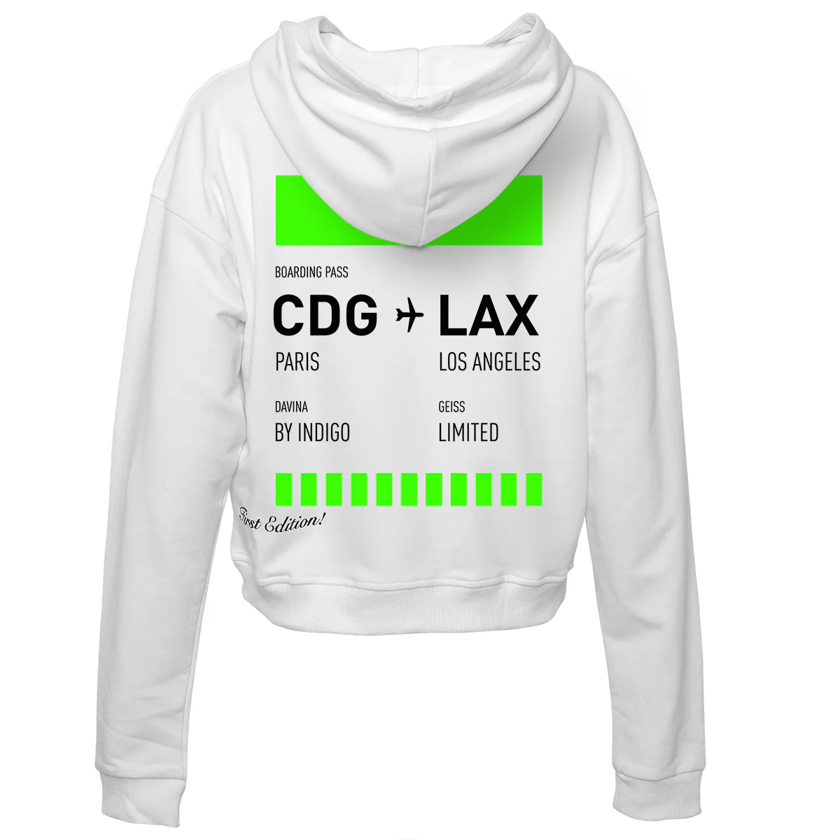 Jetsetter Hoodie Weiß Paris-LA