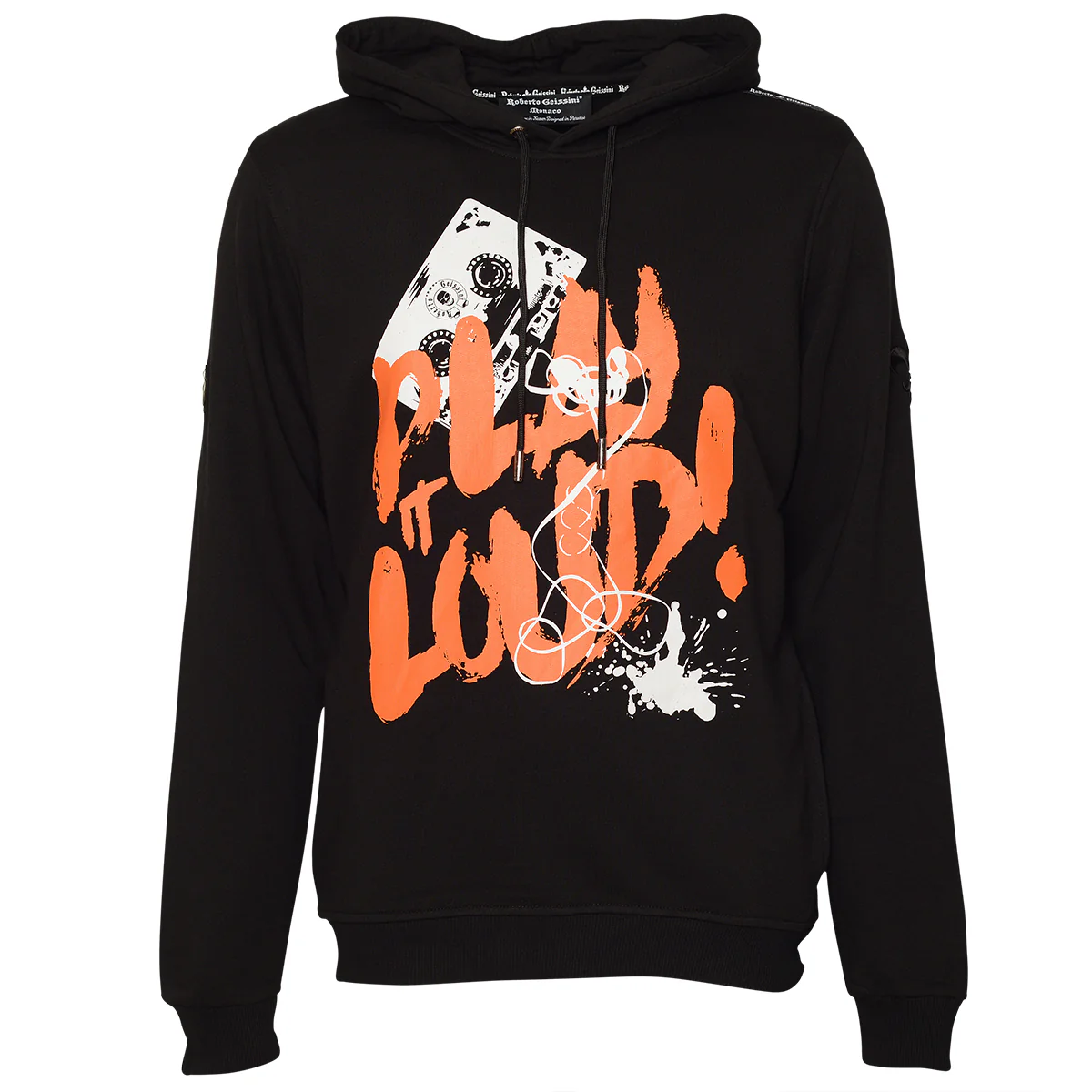 Play It Loud Hoodie Schwarz Orange